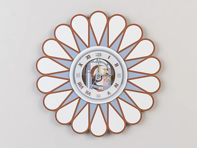 Modern wall clock cartoon children wall clock 3d model