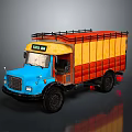 TATA ACE Truck Blue Front With Yellow Cargo Body And Roof Rack