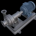 Industrial Pump Equipment Featuring Electric Motor And Robust Base Frame Structure 3d model