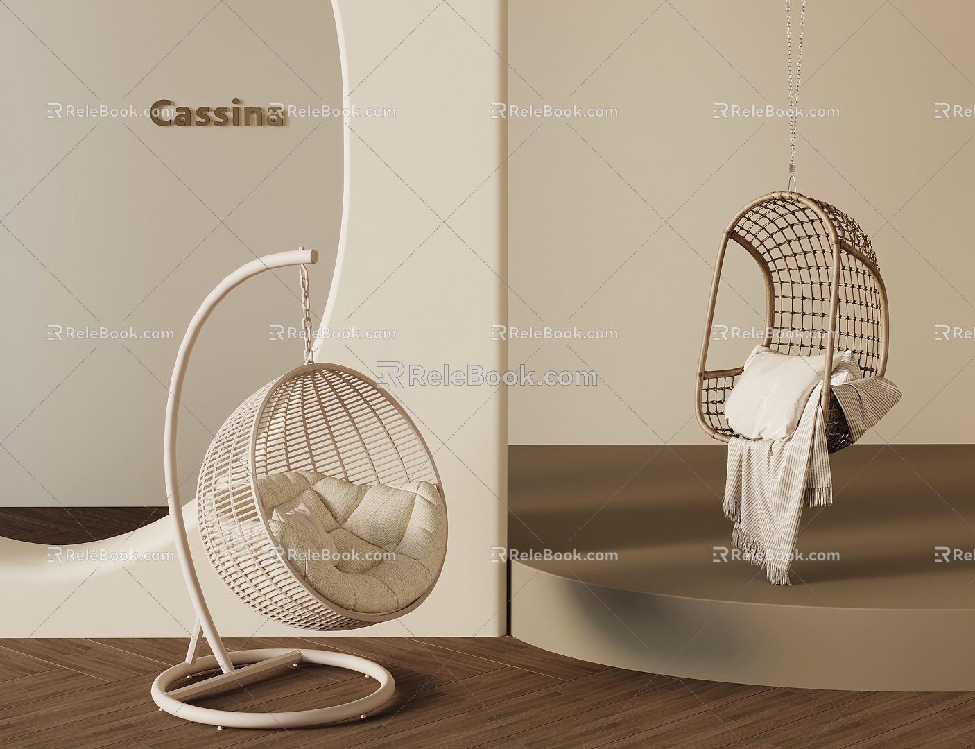 Swing Chair Hanging Chair 3d model