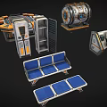 sci-fi computer cyberpunk computer sci-fi weapon control center sci-fi battery 3d model