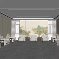 New Chinese Reception Room 3d model