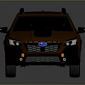 Orange SUV With Roof Rack Black Wheels And Sporty Exterior Design