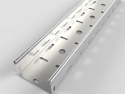 Durable Metal Cable Tray With Holes For Industrial Wiring Applications 3d model