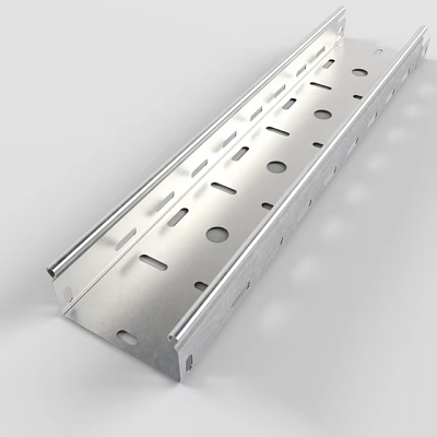 Durable Metal Cable Tray With Holes For Industrial Wiring Applications 3d model