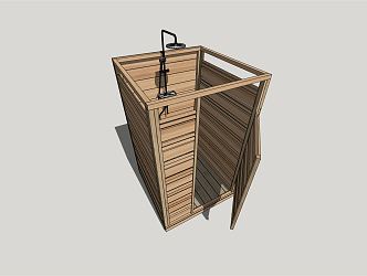 Outdoor Shower Room Modern Shower Room 3d model