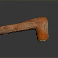 Ceramic Handcrafted Orange Textured Pipe with Green Interior and Carved Design