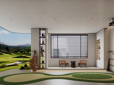 Modern Golf Room 3d model