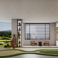 Modern Golf Room 3d model