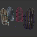 Various Decorative Gates And Fences In Wooden And Metal Styles