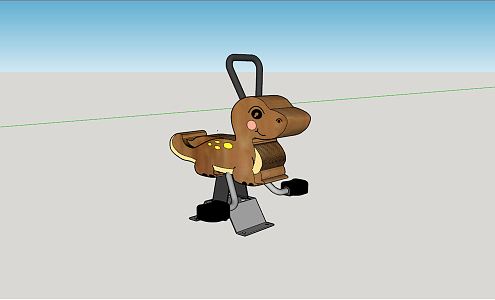 Modern rocking horse dinosaur 3d model