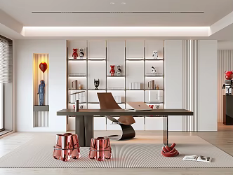 Modern study 3d model
