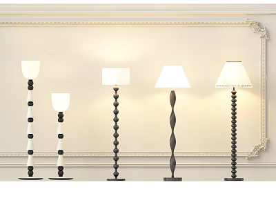 Retro floor lamp 3d model