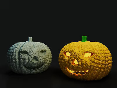 Evil Pumpkin Halloween 3d model Evil Pumpkin Halloween 3d model