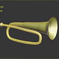 Golden Brass Trombone Musical Instrument With Shiny Polished Surface And Reflective Finish