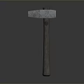 Industrial Grade Construction Hammer With Metal Head And Wooden Handle