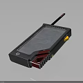 Handheld Detection Device With Antenna Transparent Panel And Gray Red Casing