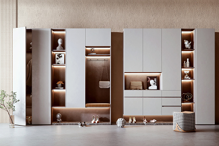 Modern shoe cabinet shoe cabinet combination 3d model