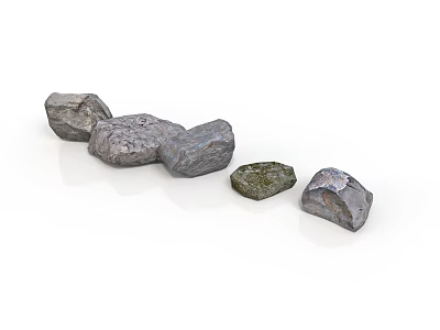 Natural Stone Rocks With Various Textures For Landscaping And Decorative Use 3d model