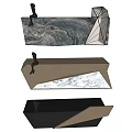 Modern Reception Desk Special-shaped Reception Desk 3d model