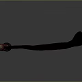 Dark Colored Flag With Wooden Pole Red Decorations And Intricate Design