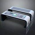 Two Sleek Modern Electronic Devices With White Black Design Display Screen And Buttons