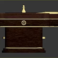 Casino Entertainment Table With Roulette Wheel Green Felt And Number Layout