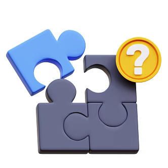 Modern Puzzle Gold Coin Currency Cartoon Puzzle 3d model