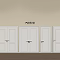 Poliform Double Doors And Single Doors Modern White Interior Design 3d model