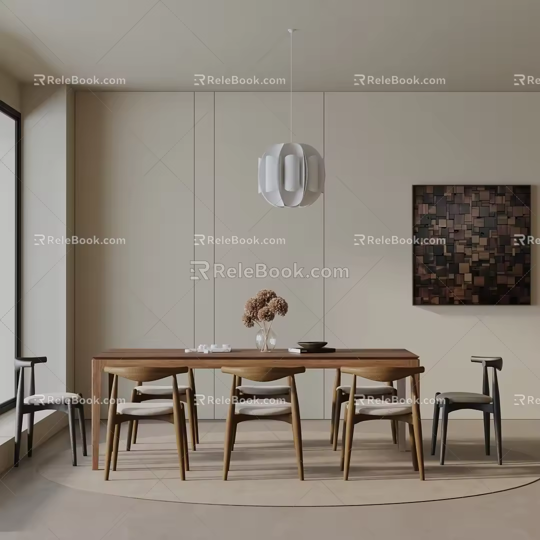 Modern table combination 3d model