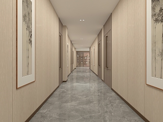 New Chinese Aisle Corridor 3d model