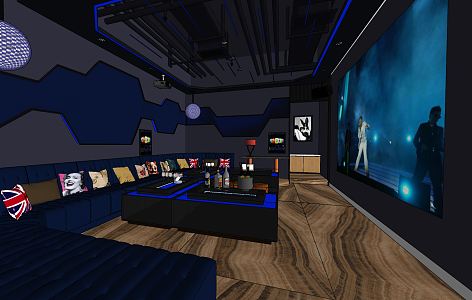 Modern KTV private rooms 3d model