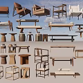 Elegant Modern Bed Bench Collection With Wooden Frames And Upholstered Seats Design