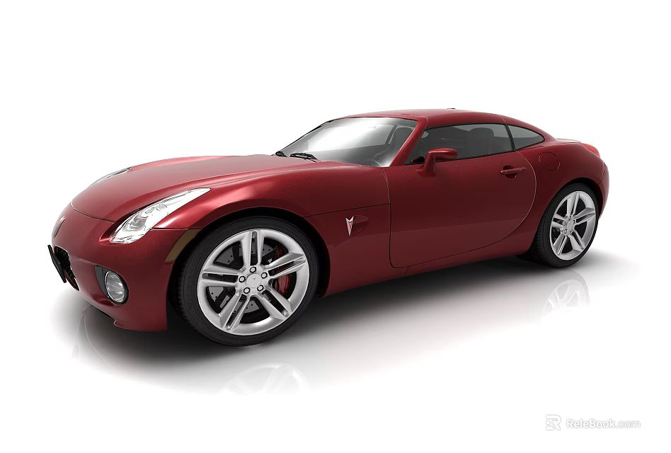 Red Sports Car Featuring Sleek Modern Exterior And Stylish Large Wheels 3d model 