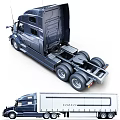 Volvo Modern Truck Exterior Design With Spacious Interior Cabin Dashboard And Steering Wheel