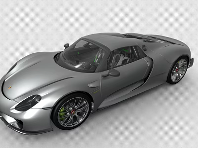 Silver Sports Car With Sleek Design And Stylish Wheel Details 3d model
