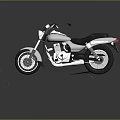 Modern White and Black Motorcycle 3D Rendered With Dynamic Lines And Reflective Surface 3d model