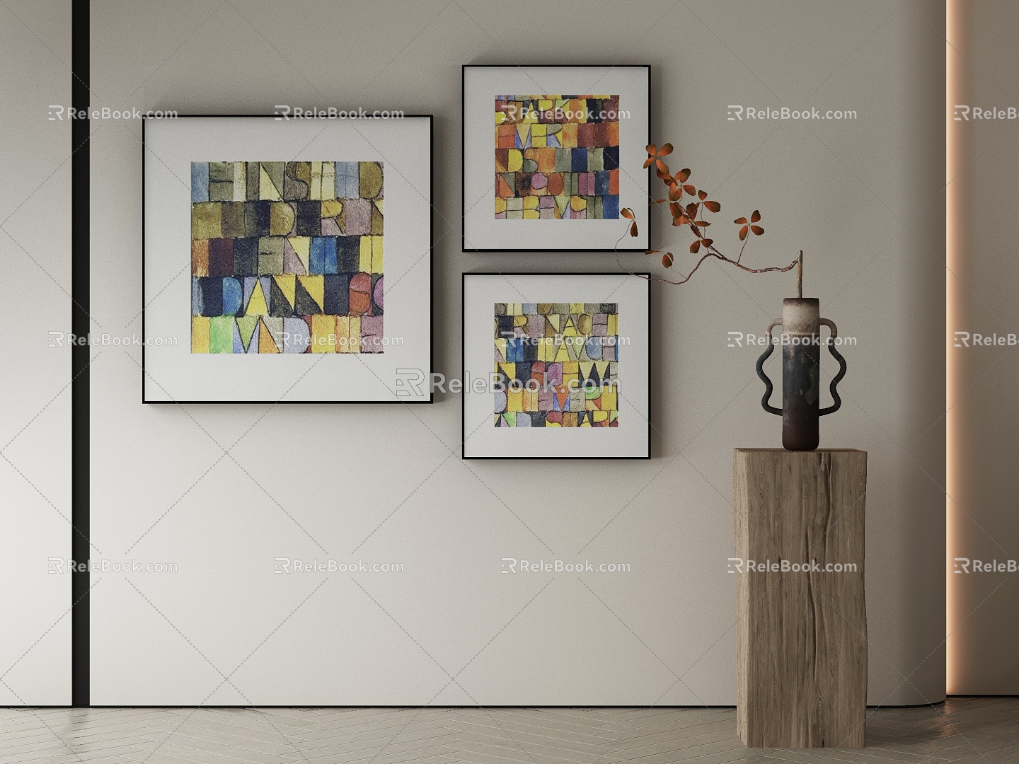 modern decorative painting 3d model