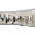 Modern Clothing Store Interior Design With Mannequins Clothing Racks And Loco Logo