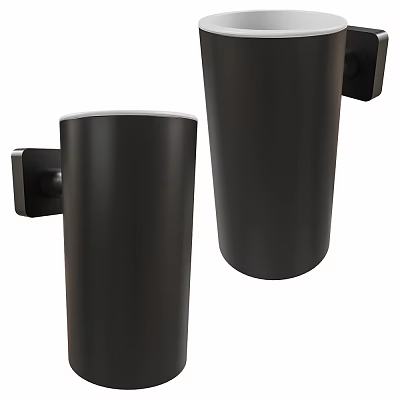 Sleek Black Cylindrical Wall Lights With Modern Design And Mounted Fixtures 3d model