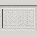 Light Colored Ceiling Design With Intricate Geometric Pattern And Decorative Frame 3d model