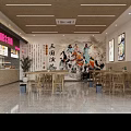 Food Court Interior Design With Local Specialties Shop And Wuhan Hot Dry Noodles Counter