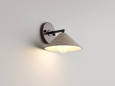 Simple retro wall lamp model