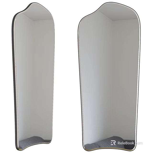 Sleek Modern Standing Mirror Design For Home Interior Decor And Style 3d model 