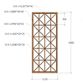 Wooden Garden Ornamental Structure With Columns Beams Diagonal Braces And Crescent Components