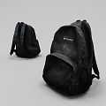 Columbia Black Backpack Classic Design With Mesh Pockets And Two Display Views 3d model