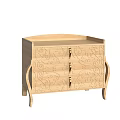 Classic Wooden Bedside Table With Intricate Carved Patterns Curved Legs And Drawers