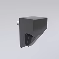 Black Irregular Geometric Industrial Object 3D Model With Side Screw Design