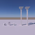 Chinese landscape lamp 3d model