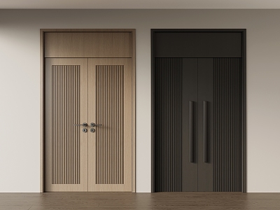 Italian Minimalist Double Door 3d model